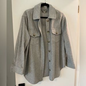 Button down shacket